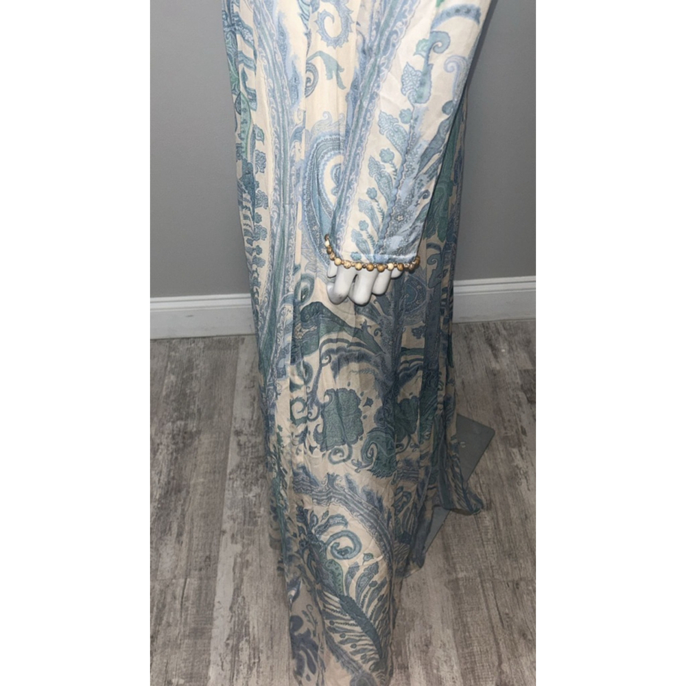 Zimmermann Illuminate Turquoise Paisley Long Sleeve Maxi Dress Size 8 (2) - Picture 8 of 16